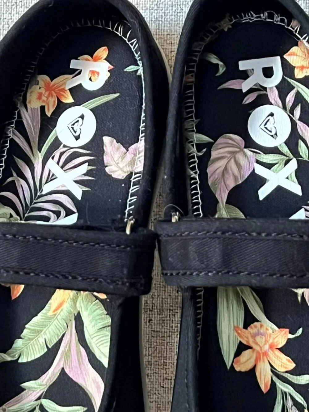 Roxy Sunfari Mary Janes Ballerina Flats Black/Floral Size 9.5 - Picture 4 of 10
